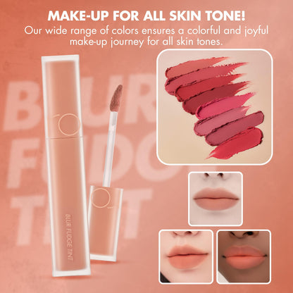 rom&nd OVEEER Shade Series Blur Fudge Tint | Silky Matte Lipstick for Velvety Smooth Lips | Long-Lasting Stain, Wrinkle Blurring, Moisturizing Formula | 16 Burnt Orange | Lip Stain Long Lasting Waterproof | Buildable Matte Blurred Finish | Hydrating Lip S