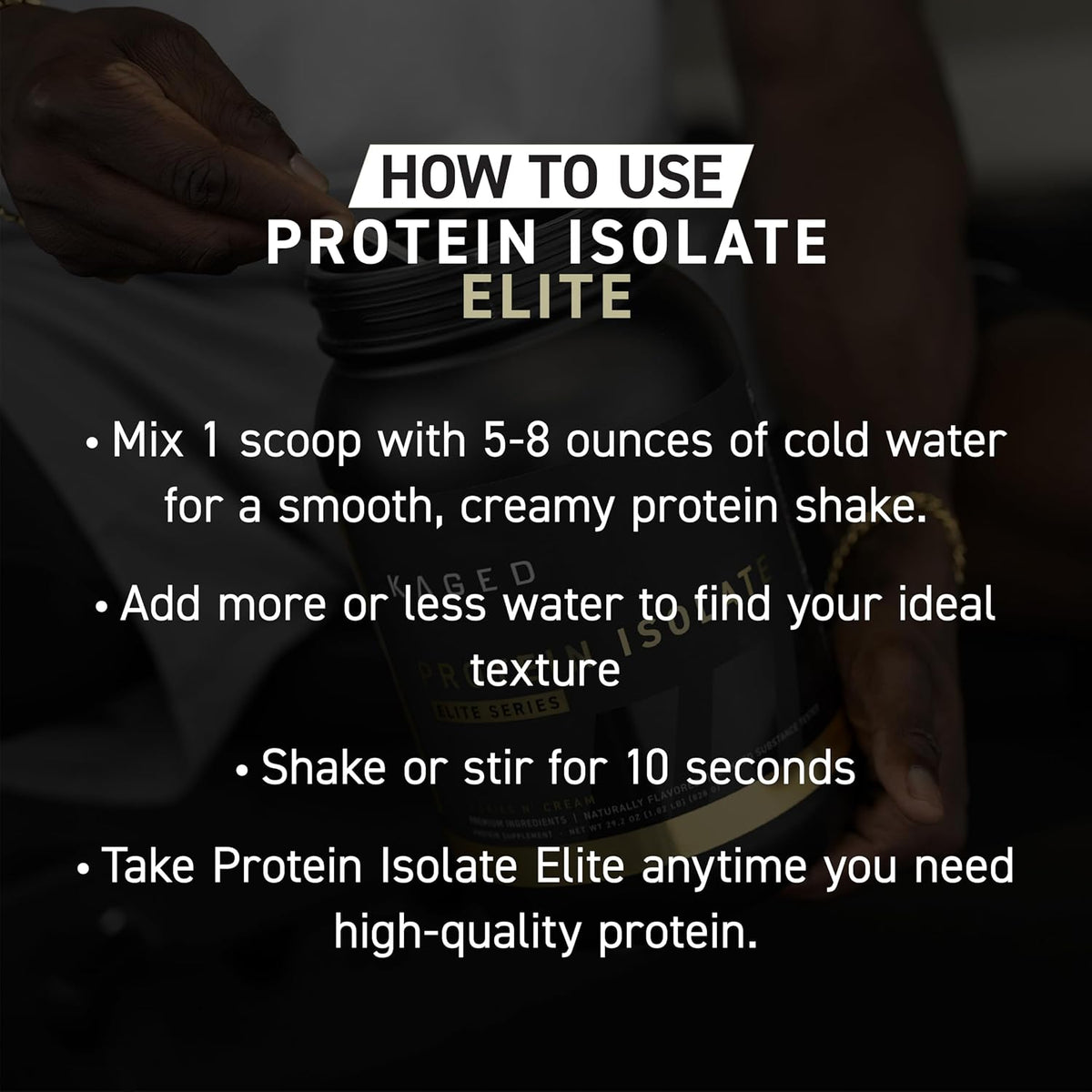 Kaged Whey Protein Isolate Elite Powder | Vanilla | Whey, Casein, & Milk Protein Blend | Post Workout Recovery Drink | Supports Muscle Building | Supplements for Men & Women | 2 lbs