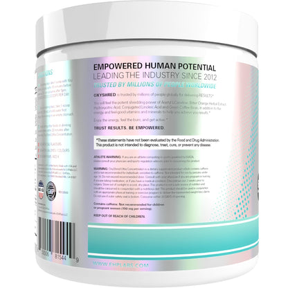 EHP Labs OxyShred Pre Workout Powder - Preworkout Powder with L Glutamine & Acetyl L Carnitine, Energy Boost Drink - Cosmic Blast, 60 Servings