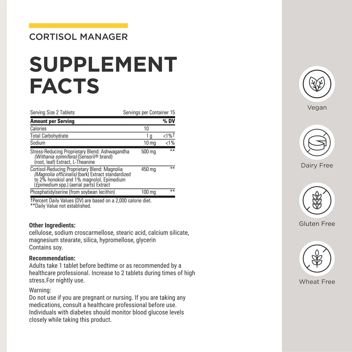 Integrative Therapeutics Cortisol Manager - Balance Cortisol & Support Relaxation for Restful Sleep* - Includes Ashwagandha & L-Theanine for Confidence with Less Stress