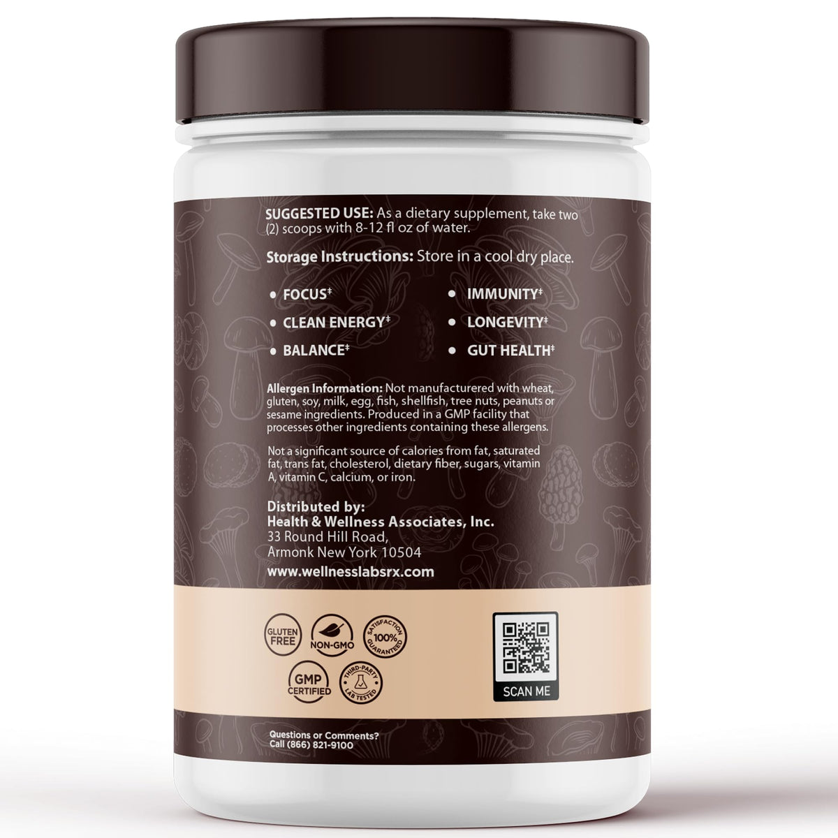 Mushroom Coffee, 90 Servings Organic Mushrooms Instant Coffea, Great Tasting Colombian Keto Coffee, 7 Superfood Mishrooms Lions Mane, Chaga, Reishi, Cordyceps, Maitake, Shiitake, and Turkey Tail