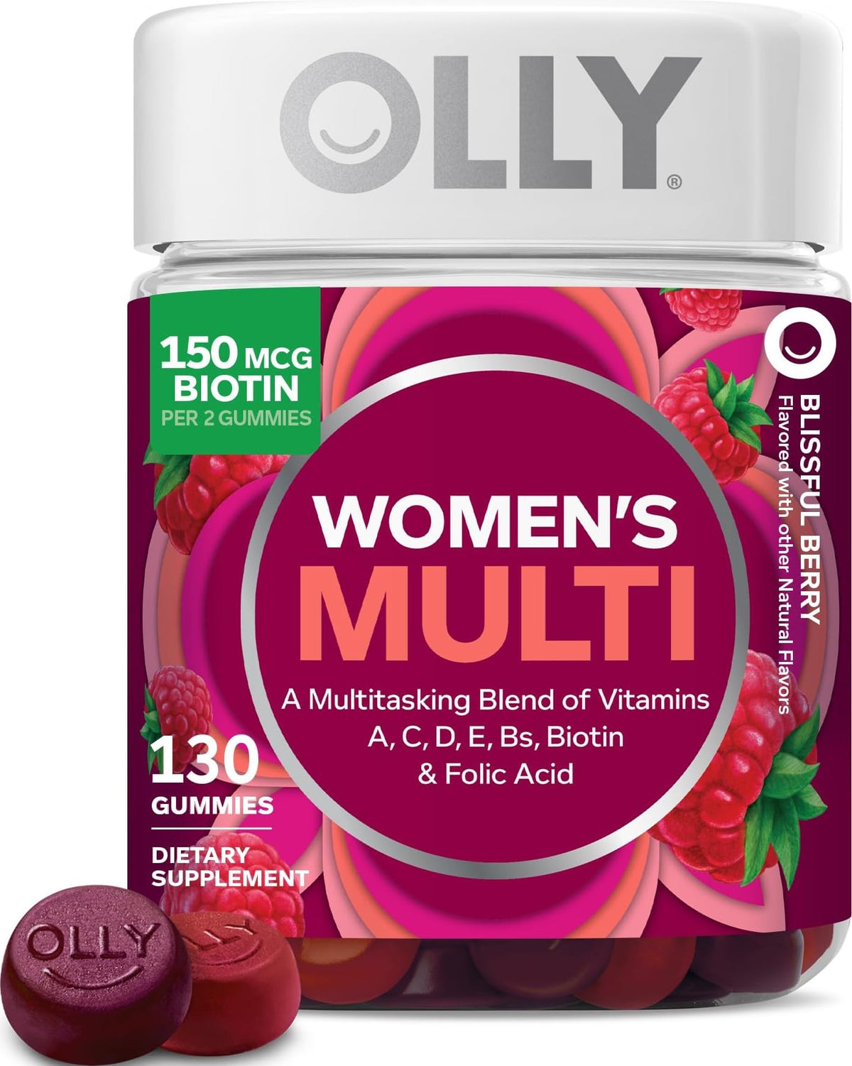 OLLY Women's Multivitamin, Supports Overall Wellness,* Biotin - 90 Count