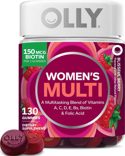 OLLY Women's Multivitamin, Supports Overall Wellness,* Biotin - 90 Count