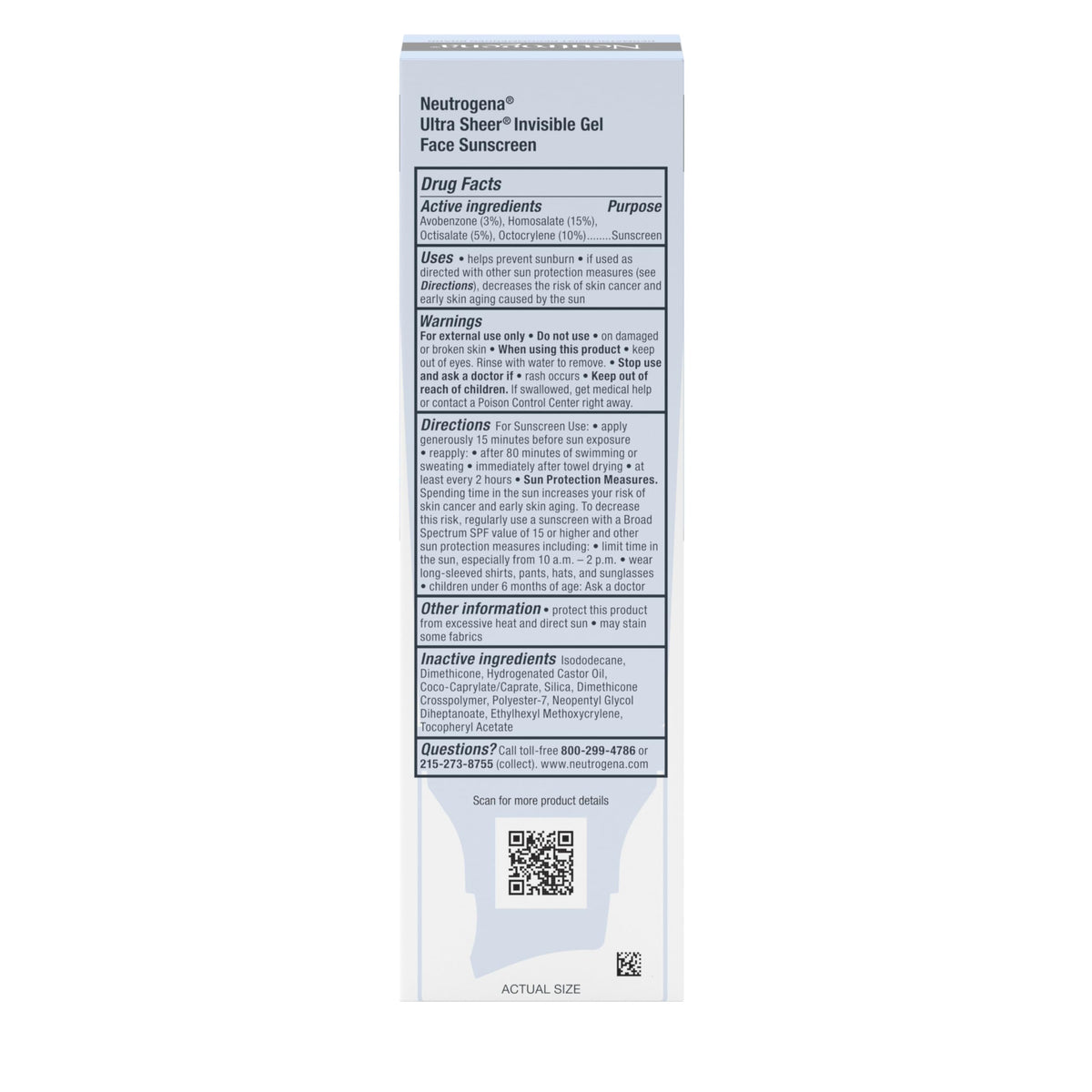 Neutrogena Ultra Sheer Invisible Gel Face Sunscreen SPF 40, Facial Sunscreen & Moisturizer