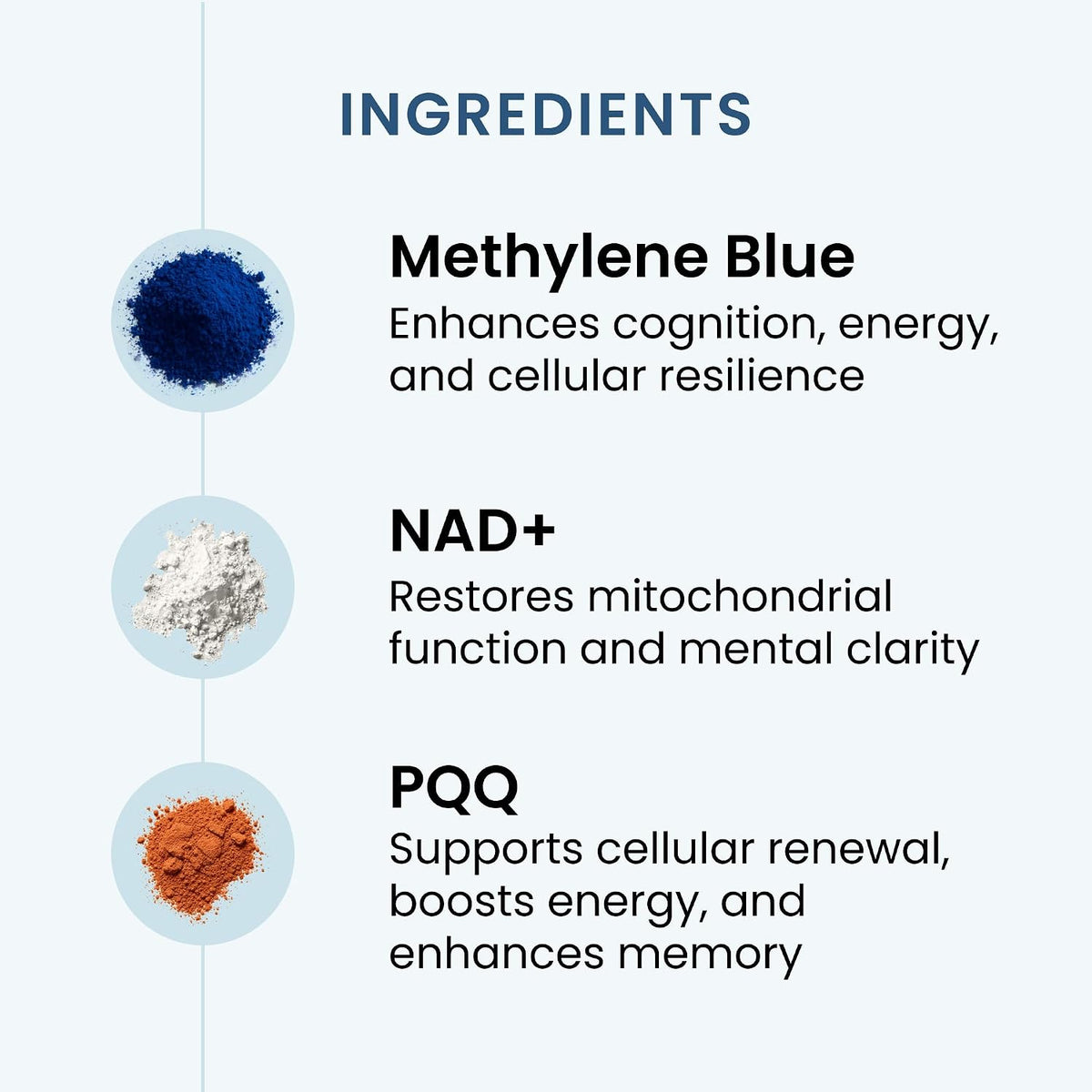 Recharge - Energy & Cognitive Supplement, Methylene Blue, NAD & PQQ, 60ct