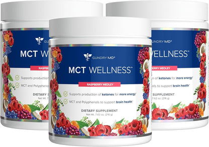 Gundry MD® MCT Wellness Powder, Watermelon Lemonade Flavor, 30 Servings | Support Energy, Ketone Production and Brain Health, Keto Friendly