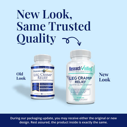Research Verified Leg Cramps - Magnesium, B Vitamins, Ginger, Chamomile, BioPerine - Circulation Support - Vegan - 1 Month Supply