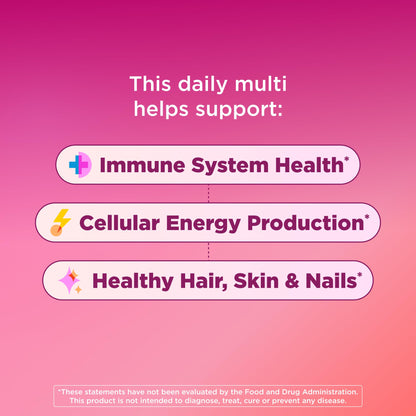 OLLY Women's Multivitamin, Supports Overall Wellness,* Biotin - 90 Count