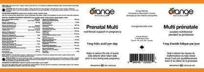 Orange Naturals Prenatal Multi Vegetable Capsules, 90 Count