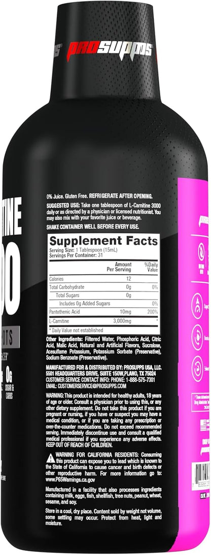 ProSupps L-Carnitine 3000 Stimulant Free Liquid Shots (Berry) Dr. Jekyll Signature Intense Focus, Energy & Pumps Pre-Workout Powder (Strawberry) Bundle