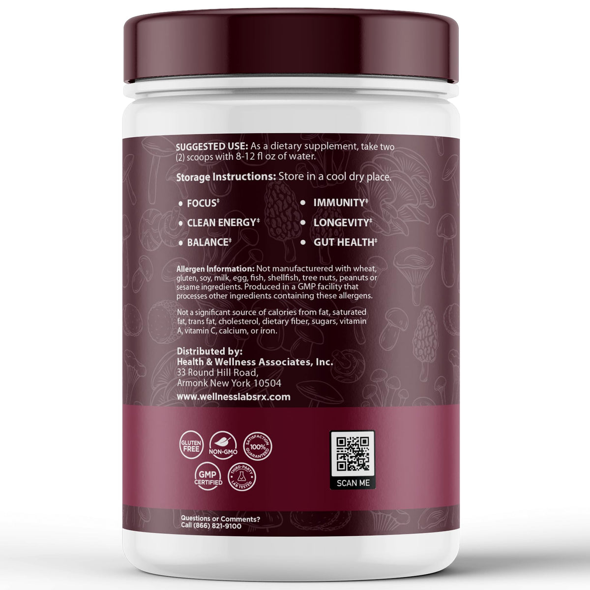 Mushroom Coffee, 90 Servings Organic Mushrooms Instant Coffea, Great Tasting Colombian Keto Coffee, 7 Superfood Mishrooms Lions Mane, Chaga, Reishi, Cordyceps, Maitake, Shiitake, and Turkey Tail
