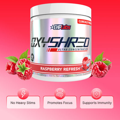 EHP Labs OxyShred Pre Workout Powder - Preworkout Powder with L Glutamine & Acetyl L Carnitine, Energy Boost Drink - Cosmic Blast, 60 Servings