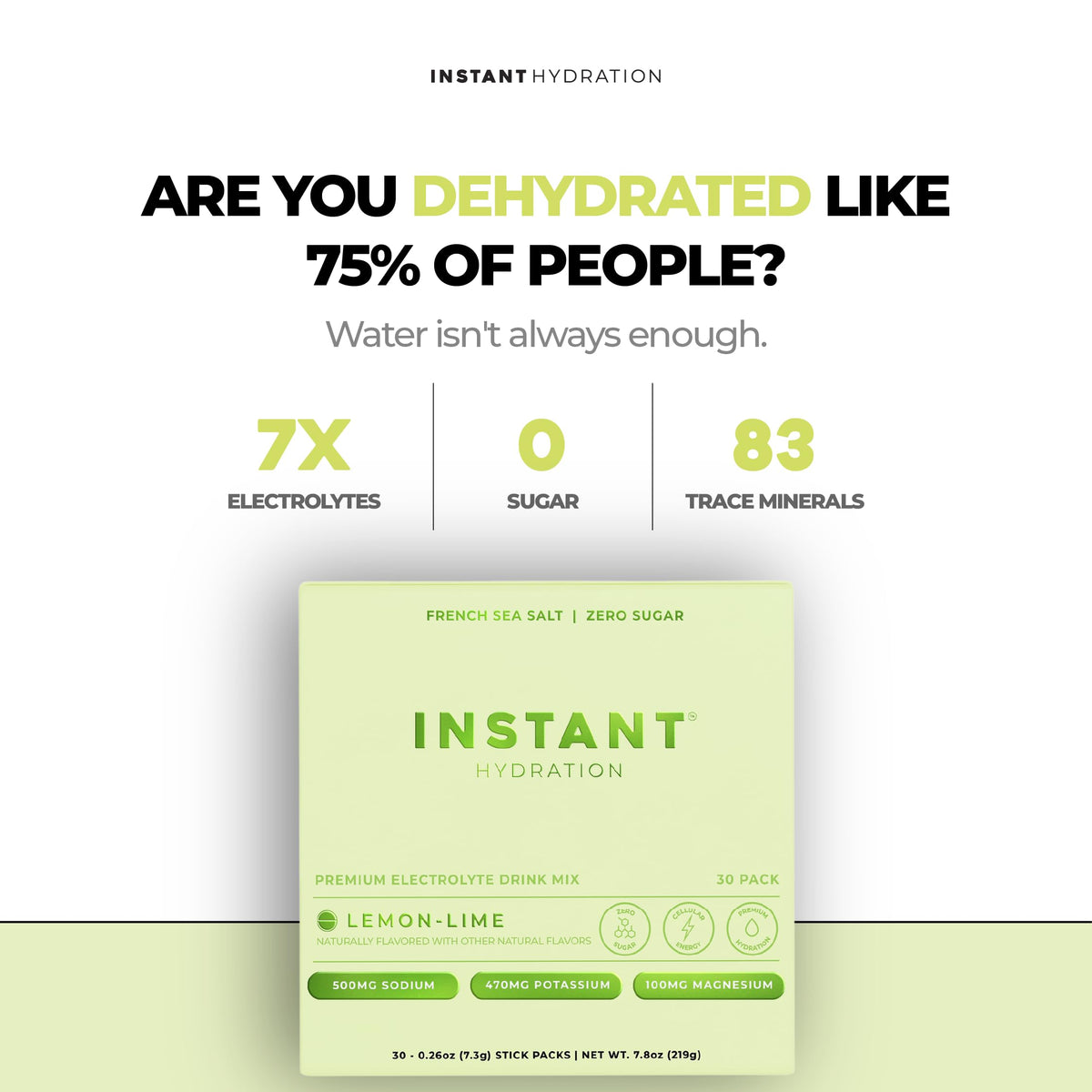 Instant Hydration Electrolytes Powder Packets - Watermelon Electrolyte Drink Mix - Zero Sugar - Keto, Vegan, Gluten-Free, Non-GMO - Boost Recovery, Brain Health, Muscle & Tissue Support- 30 Sticks