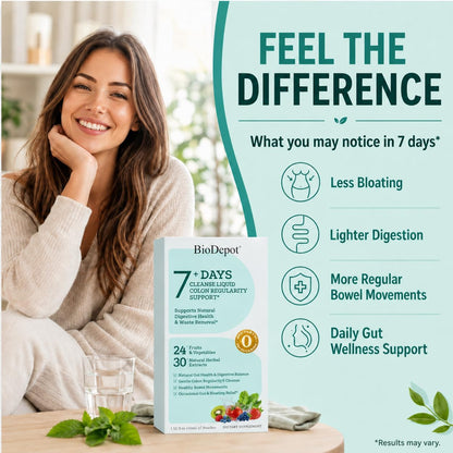7 Day Gut Cleanse & Daily Liquid Probiotic Support Bundle, 14pack | Gut health wellness routine with 7-day cleanse + 10-strain liquid probiotics, prebiotics & postbiotics for microbiome balance