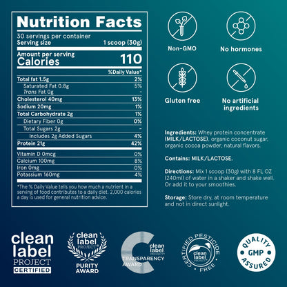 Puori Whey Protein Powder, Bourbon Vanilla - PW1 Pasture-Raised, Grass-Fed Whey Protein Powder Drink Mix containing BCAA Amino Acids - Post-Workout Supplement for Muscle Gain & Recovery - 30 Servings