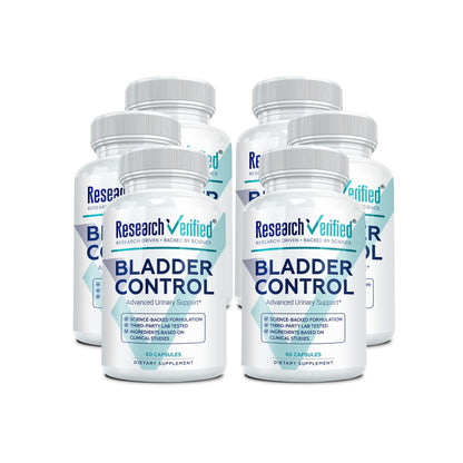 Research Verified Bladder Control - Leakage & Urgency - Pumpkin Seed, Soy Isoflavones, Thiamine - 60 Vegan Capsules - Pack of 1