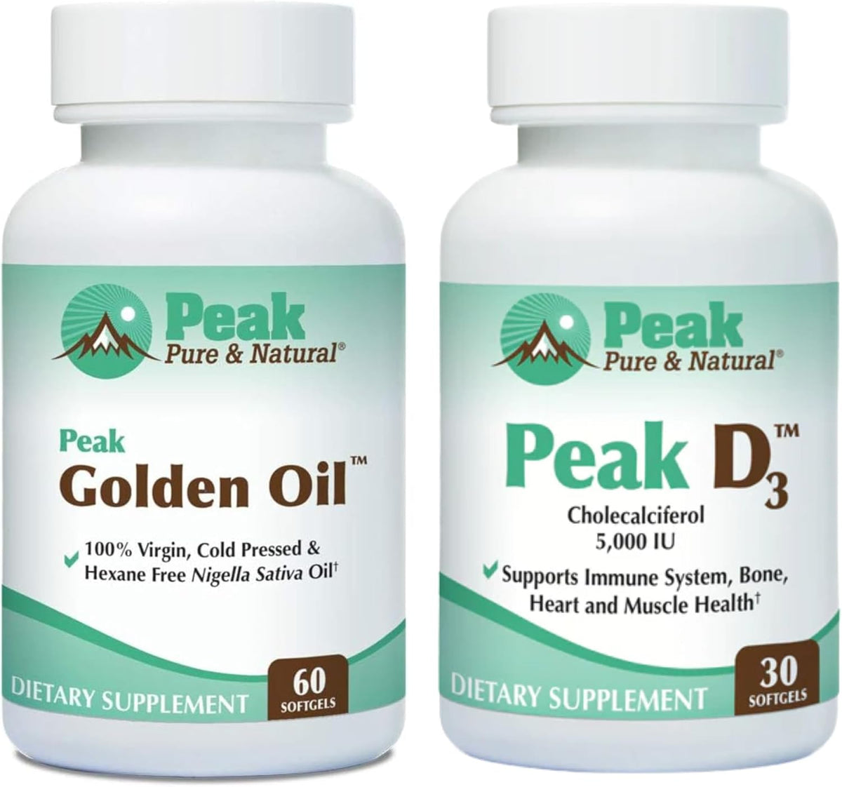 Peak Pure & Natural Golden Oil & Peak Vitamin D3