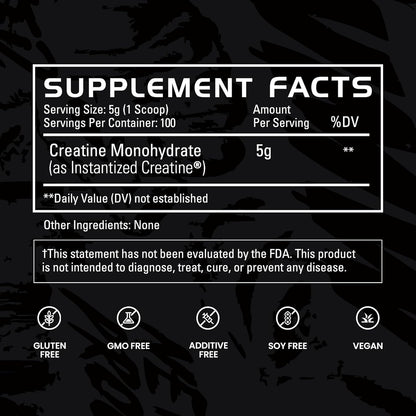 Gains in Bulk Instantized Creatine Monohydrate, Unflavored, 100 Servings