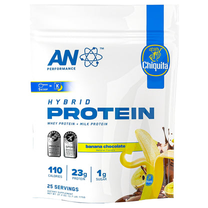 AN Performance Whey Protein Powder | Chiquita Banana Peanut Butter | 23g Protein, 1g Sugar, 100% Whey | Gluten-Free, Low Carb, Low Fat | Keto Friendly | Essential Amino Acids for Muscles | 25 Servings