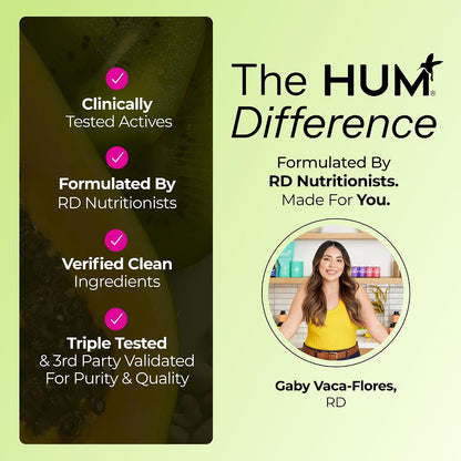 HUM Flatter Me Fiber Pineapple Passion Fruit Fiber Powder, 10 Servings