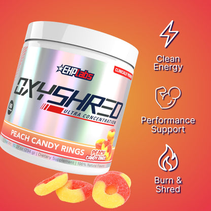 EHP Labs OxyShred Pre Workout Powder - Preworkout Powder with L Glutamine & Acetyl L Carnitine, Energy Boost Drink - Cosmic Blast, 60 Servings