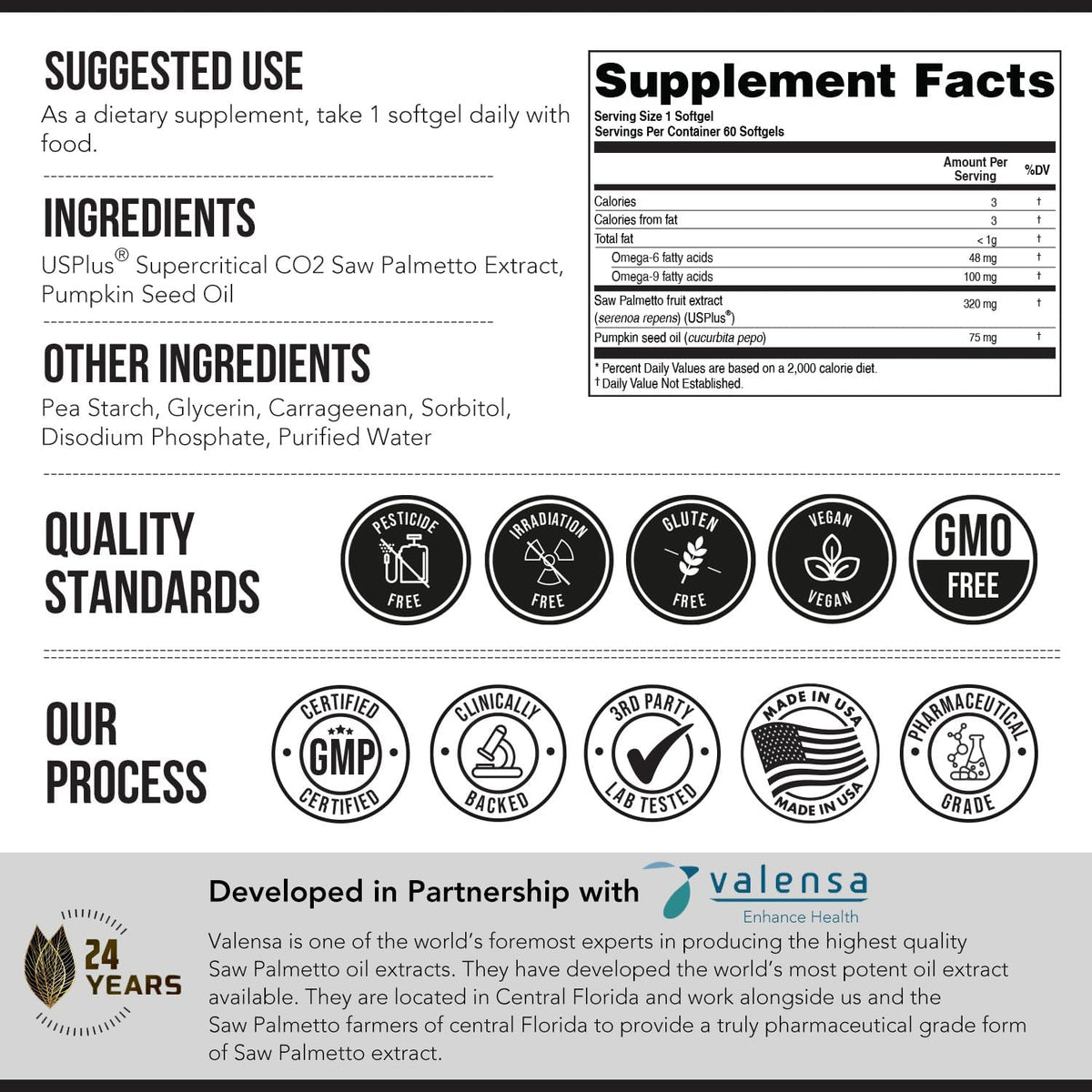 Saw Palmetto Extract – 10X Potency, Pharmaceutical Grade Strength - Plus Pumpkin Seed Oil - Supports Prostate Health, Relieves Urination Issues, Supports Hair Growth, DHT Blocker – 60 Softgels