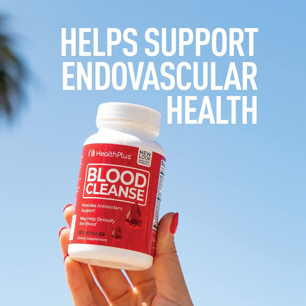 Health Plus Blood Cleanse Herbal Supplement, 90 Capsules, 45 Servings | Gluten free herbal ingredients; supports healthy blood circulation and everyday overall wellness