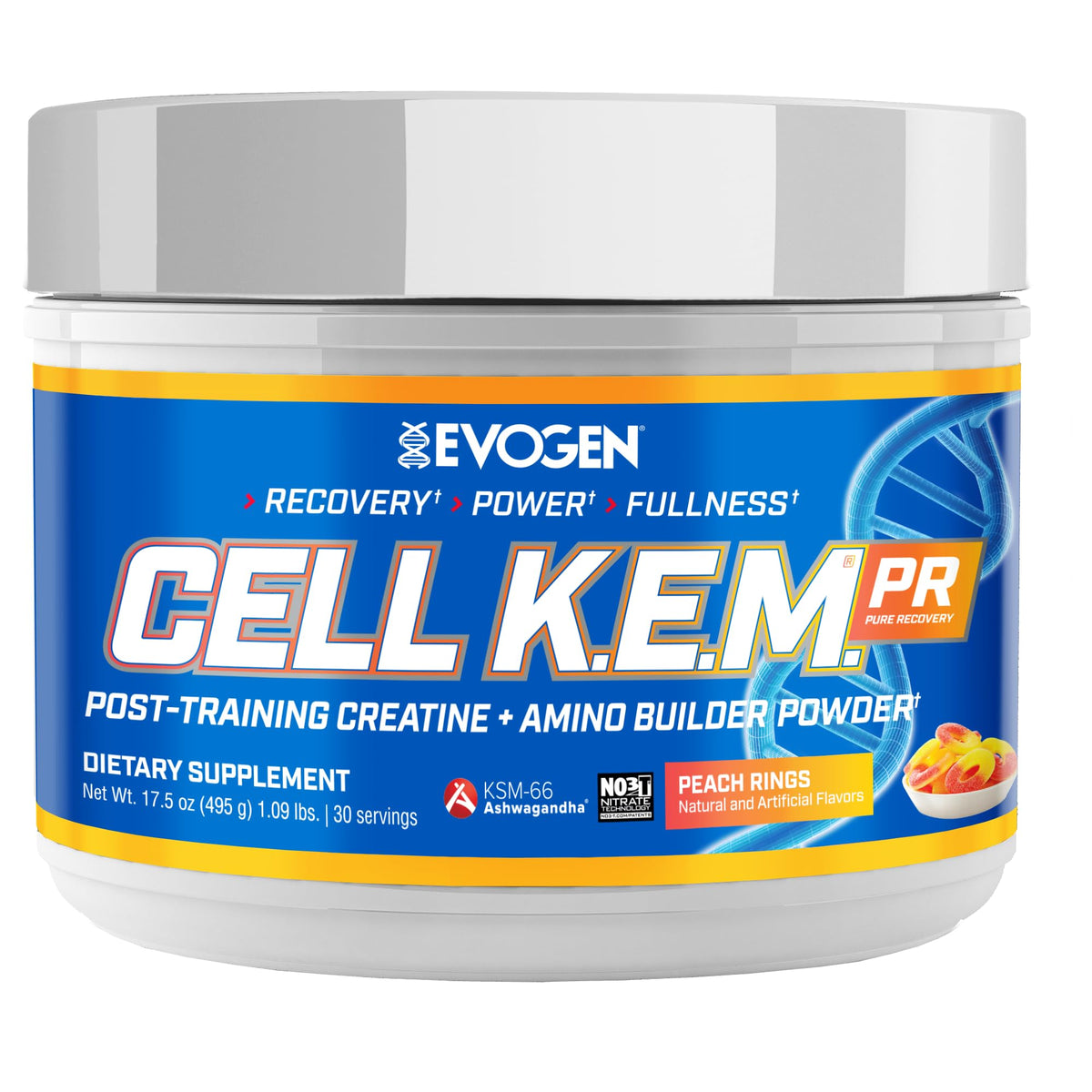 Evogen Cell K.E.M. PR Creatine | Raspberry Lemonade | 30 Servings | 4:1:1 BCAA ratio with added EAAs, NO3-T nitrate and KSM-66 ashwagandha for blood flow, recovery and muscle fullness