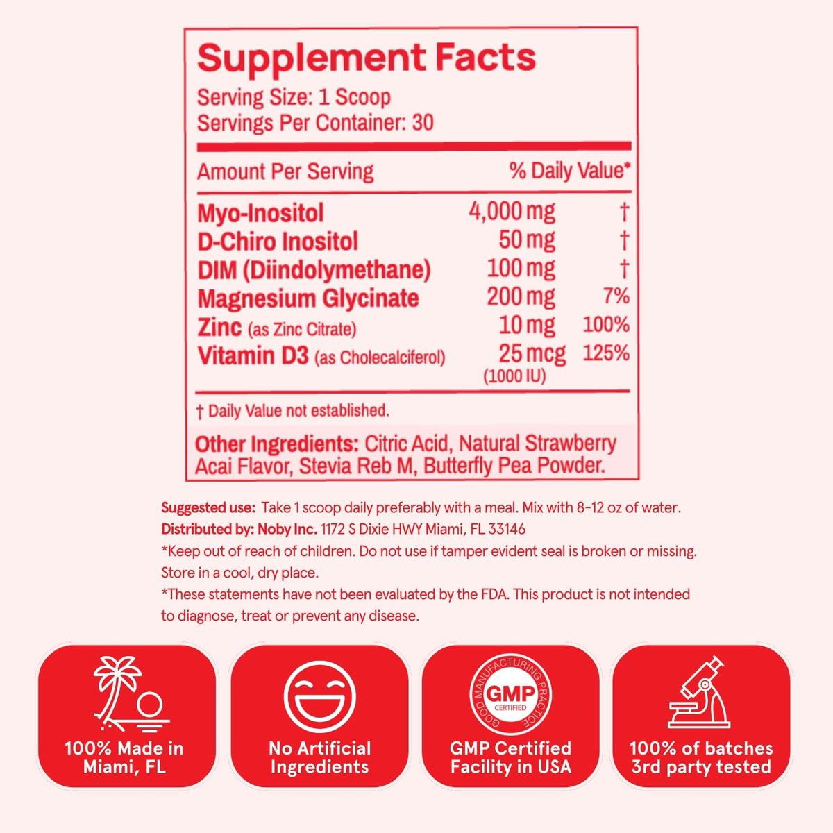 Peach Perfect Inositol Multivitamin – Myo-Inositol & D-Chiro 40:1 Blend, Omega-3, Vitamin D3, Magnesium, Zinc – Supports Women’s Health, Mood, Energy, Supplement – 30 SVG