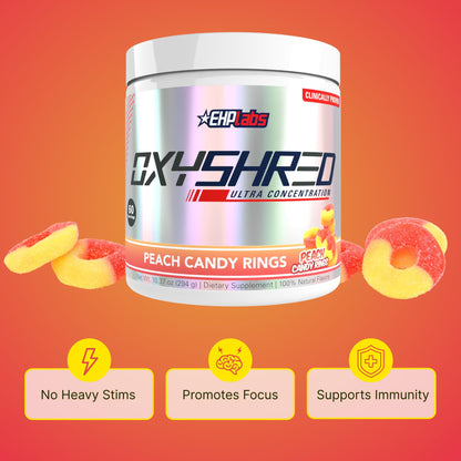 EHP Labs OxyShred Pre Workout Powder - Preworkout Powder with L Glutamine & Acetyl L Carnitine, Energy Boost Drink - Cosmic Blast, 60 Servings