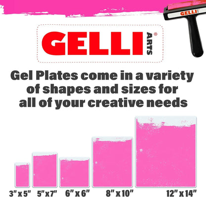 Gelli Arts Gel Printing Plate - 8" X 10" Gel Plate, Reusable Gel Printing Plate, Printmaking Gelli Plate for Art, Clear Gel Monoprinting Plate, Gel Plate Printing for Arts and Crafts