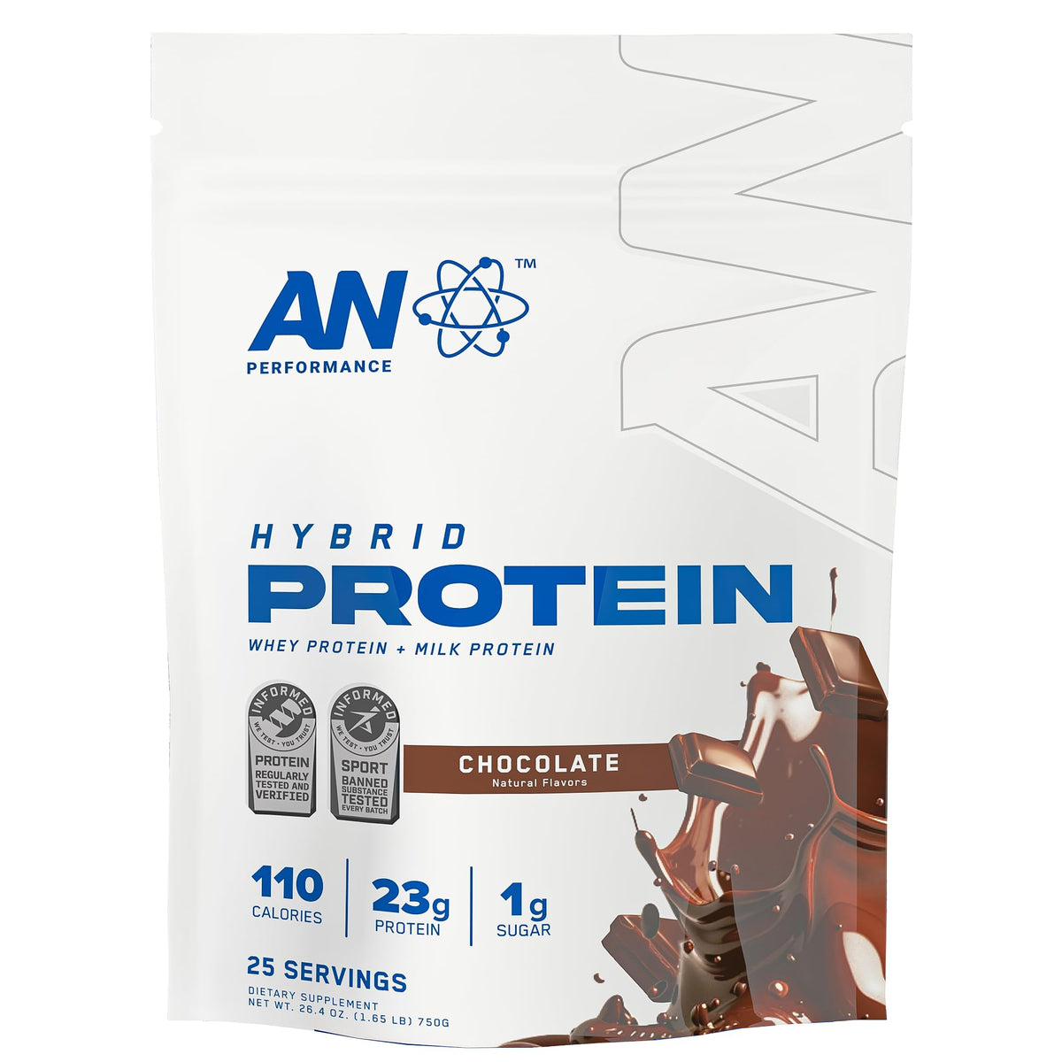 AN Performance Whey Protein Powder | Chiquita Banana Peanut Butter | 23g Protein, 1g Sugar, 100% Whey | Gluten-Free, Low Carb, Low Fat | Keto Friendly | Essential Amino Acids for Muscles | 25 Servings