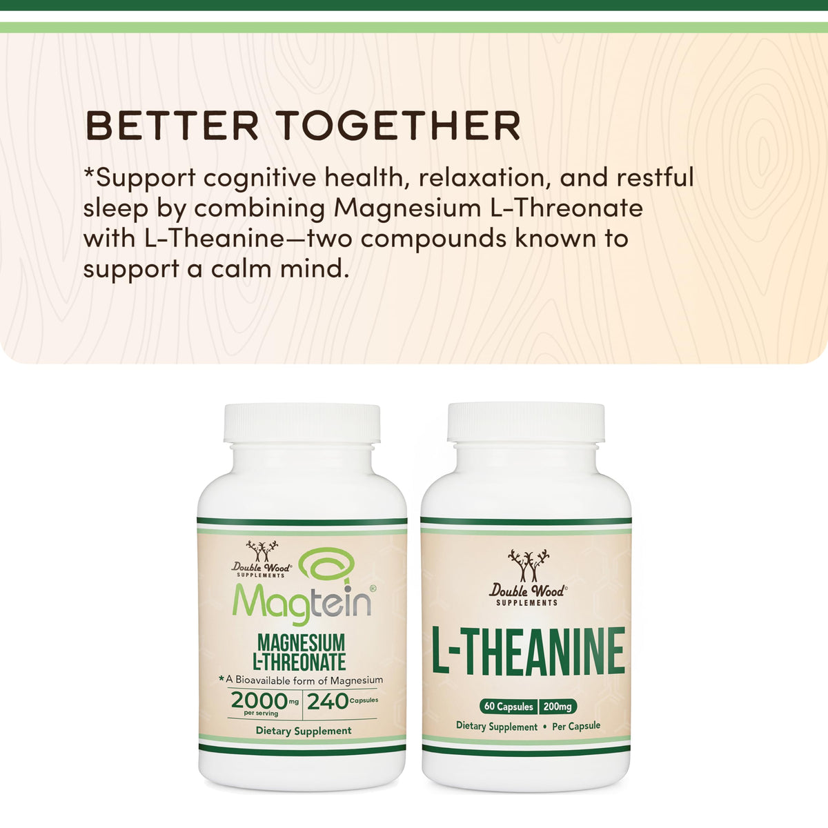 Magnesium L Threonate, Magtein - NSF Certified - Sleep and Cognitive Support – High Absorption – Most Bioavailable Form of Magnesium – 2,000 mg – 120 Capsules