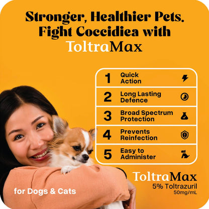 Vetr's Toltramax Toltrazuril Powder for Horses, Dogs, Cats, 100g (10.0%, Chicken)