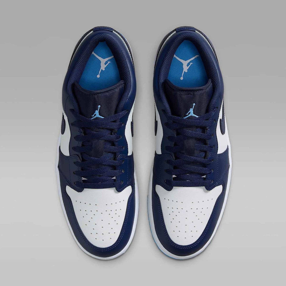 Air Jordan 1 Low Men's Shoes (Midnight Navy/White/University Blue) Size 10