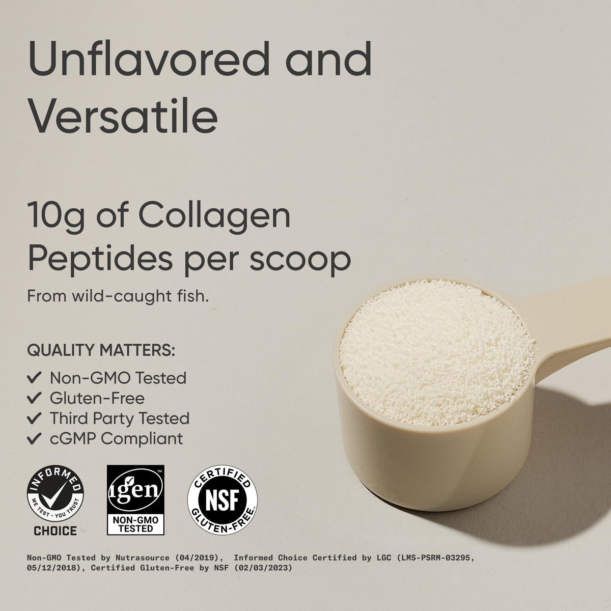 Sports Research Marine Collagen Peptides Powder - Sourced from Wild-Caught Fish, Pescatarian Friendly, Keto Certified & Non-GMO Tested - Easy to Mix in Water or Juice! (34 Servings)