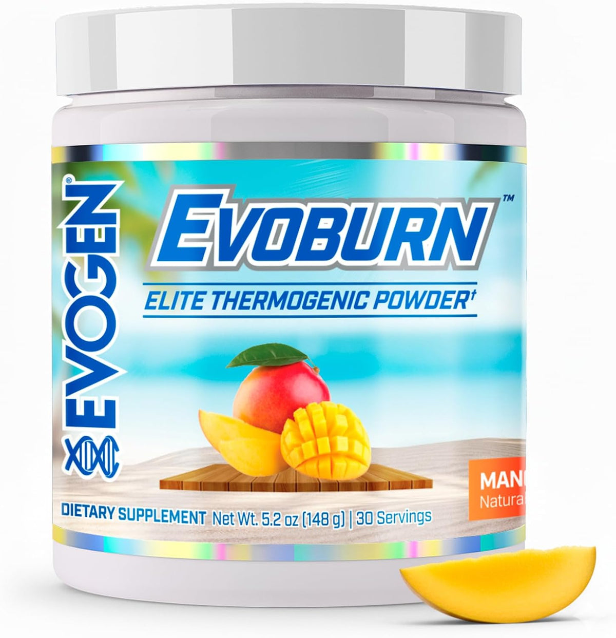 Evogen Evoburn Thermogenic | Mango | 30 Servings | MitoBurn, InnoSlim and ProGBB with caffeine, L-tyrosine, cocoa extract, DMAE and AdvantraZ for energy, focus and metabolism