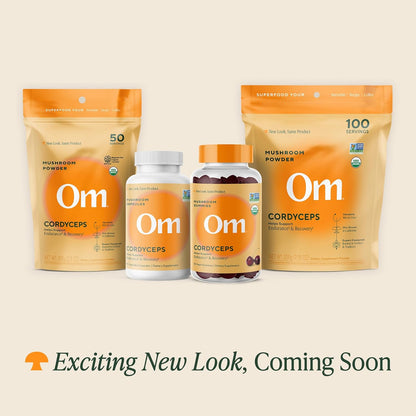 OM Mushroom Cordyceps Powder 7.05 oz (100 Servings) – Organic, Vegan, Non-GMO, Gluten-Free – Energy, Stamina & Endurance Support – Adaptogenic Superfood for Sports, Performance, Smoothies & Tea