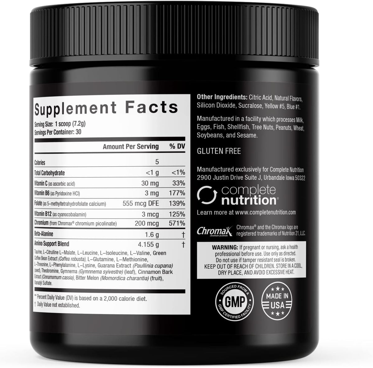 Elite GolElite Gold Amino Uptake, Green Apple, Amino Acid Supplement, Increase Energy, Support Muscle Recovery, Beta Alanine, L Citrulline, (30 Servings)