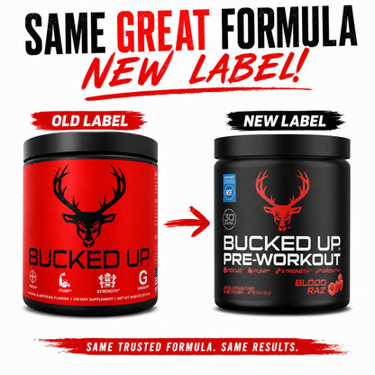 Bucked Up Pre Workout - Best Tasting - 6 Grams Citrulline, 2 Grams Beta Alanine Non Proprietary Blend, Powder (Strawberry Kiwi)