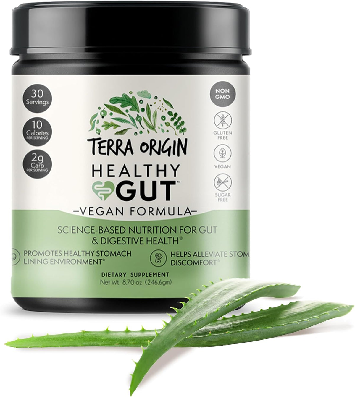 Healthy Gut Vegan Formula | with L-Glutamine and Clinically Proven ingredients | Supports Gut Permeability, gastrointestinal Support, Helps Alleviate Stomach discomfort and Boost Immunity*