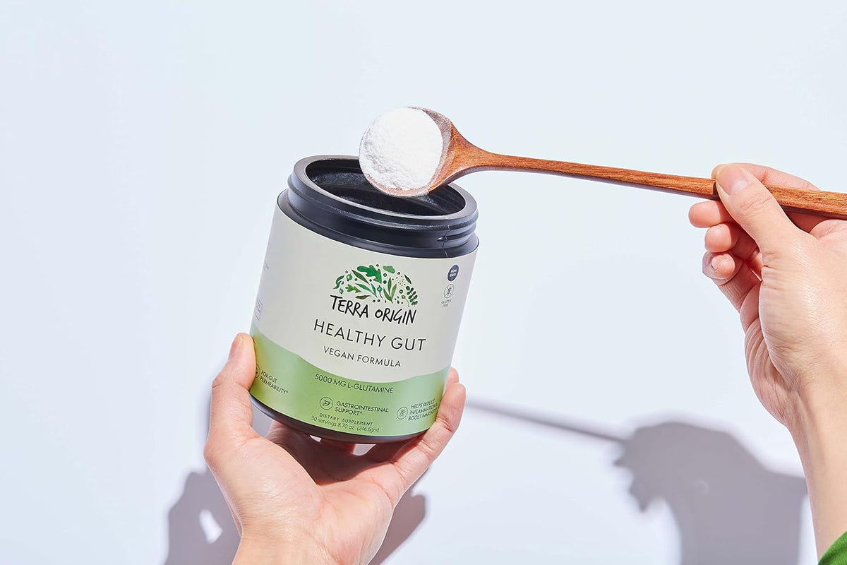 Healthy Gut Vegan Formula | with L-Glutamine and Clinically Proven ingredients | Supports Gut Permeability, gastrointestinal Support, Helps Alleviate Stomach discomfort and Boost Immunity*