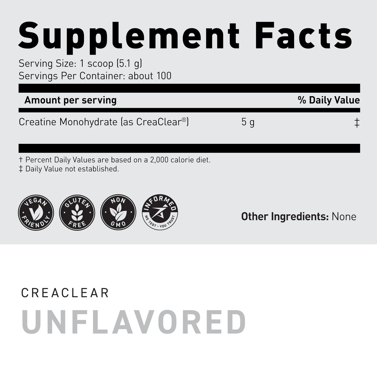 Kaged CreaClear Creatine Monohydrate Powder | Mixes Clear & Dissolves Completely, No Grit | Premium Micronized Creatine for Strength, Performance & Muscle Support | Unflavored | 30 Servings