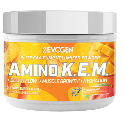 Evogen Amino K.E.M. EAA & BCAA | Tropic Thunder | 30 Servings | S7 nitric oxide blend with betaine anhydrous, coconut water and leucine for blood flow, muscle growth, hydration and recovery