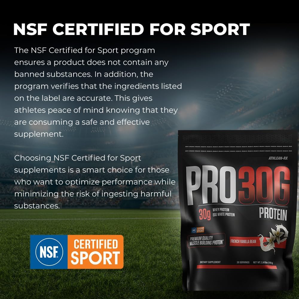 ATHLEAN-X PRO-30G, Premium Whey Protein Isolate Powder, French Vanilla Bean, Gluten-Free, Low Sugar, 30g of High Protein Powder for Muscle Recovery & Growth