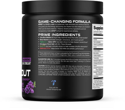 Bucked Up - Woke - HIGH STIM Pre Workout - Best Tasting - Focus Nootropic, Pump, Strength and Growth, 30 Servings (Rocket Pop)