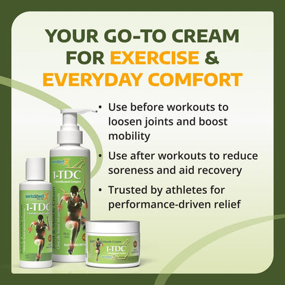 1-TDC Joint & Muscle Relief Cream - Use On Back, Knee, Neck, Shoulder, Hip - Soothes Stiff Joints, Muscles, and Injuries in 5-10 Minutes - Relaxer - 4 oz