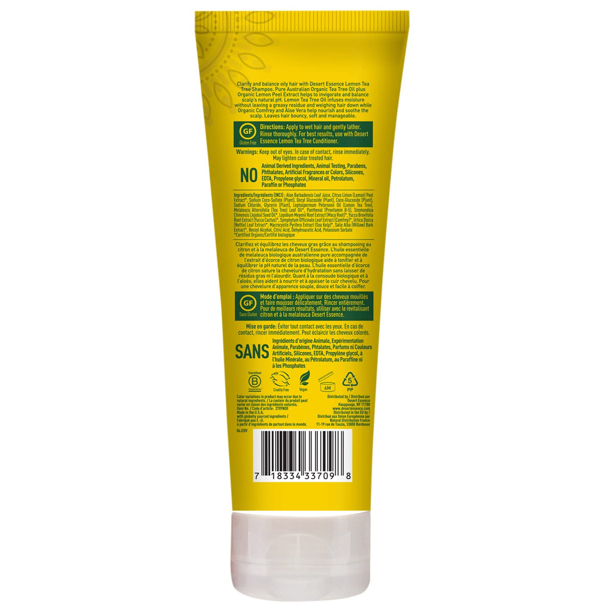 Desert Essence Tea Tree Replenishing Shampoo with Peppermint, 12.7 oz