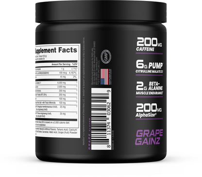 Bucked Up Pre Workout - Best Tasting - 6 Grams Citrulline, 2 Grams Beta Alanine Non Proprietary Blend, Powder (Strawberry Kiwi)
