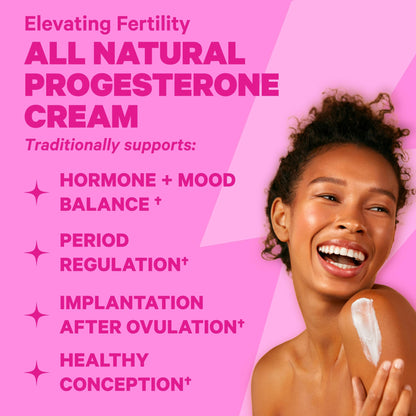 Pink Stork Fertility Tea and Progesterone Cream for Women, Fertility, Ovulation, Conception, and Hormone Balance for Women with Chaste Tree Berry (Vitex) - Duo